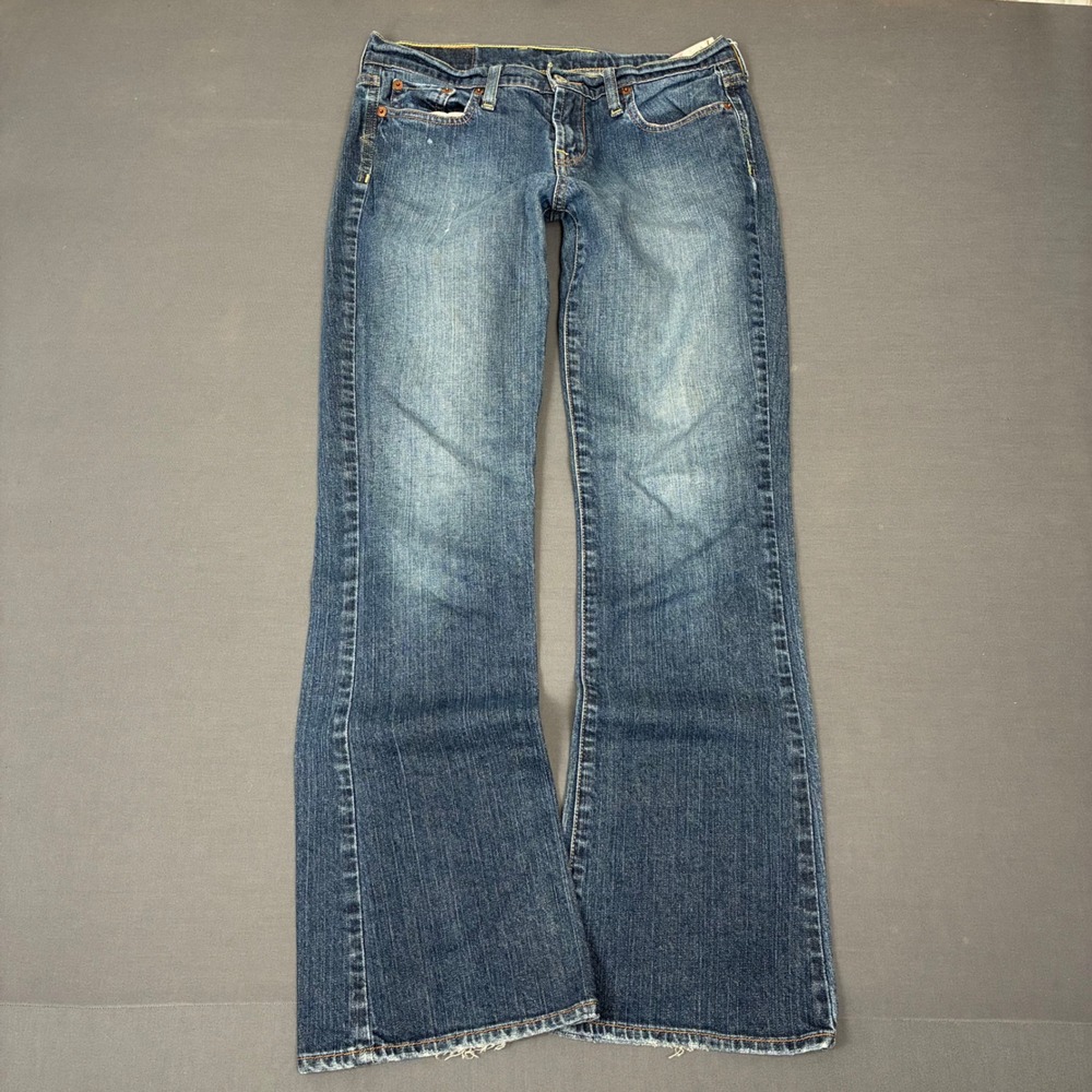 Y2K Lucky Brand Sweet & Low Rise Flared Medium Wash Jeans Women's Size 28x30